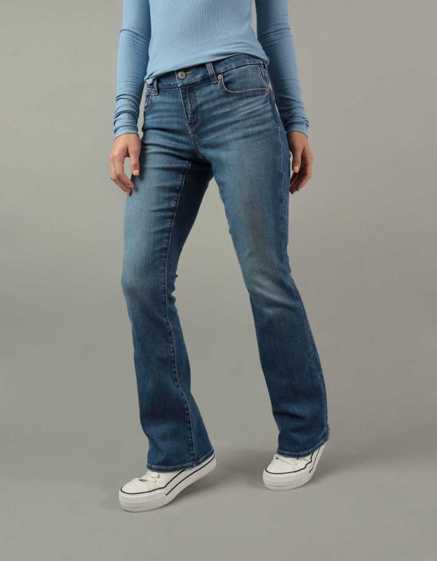 AE Next Level Curvy Low-Rise Kick Bootcut Jean - Indigo Abyss, 8 