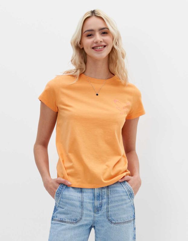 AE Slim Graphic Tee - Mango, XXS 