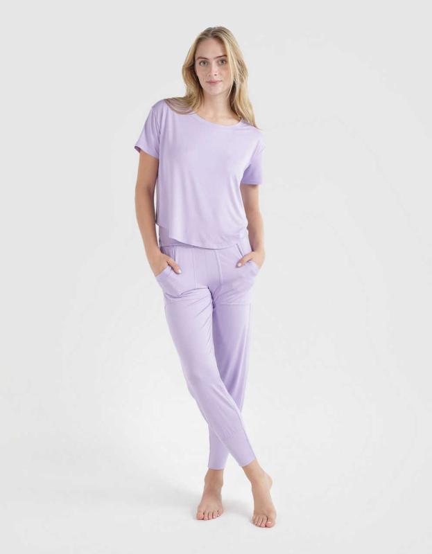 Aerie Real Soft® Foldover Jogger - Purple Wash, XS 
