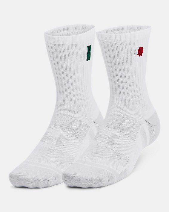 Unisex UA Performance Cotton 2 Pack Mid-Crew Socks