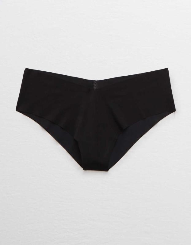 Aerie No Show Cheeky Underwear - True Black, M 