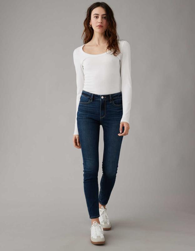 AE Next Level High-Waisted Jegging Crop - Simply Dark, 10 