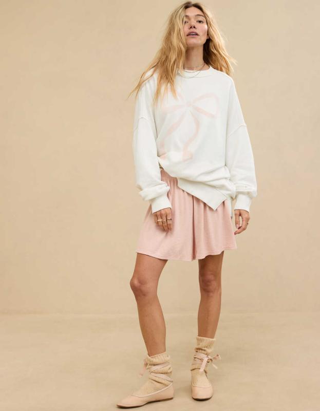 Aerie High Waisted Flirty Short - Dusty Pink, XXS 