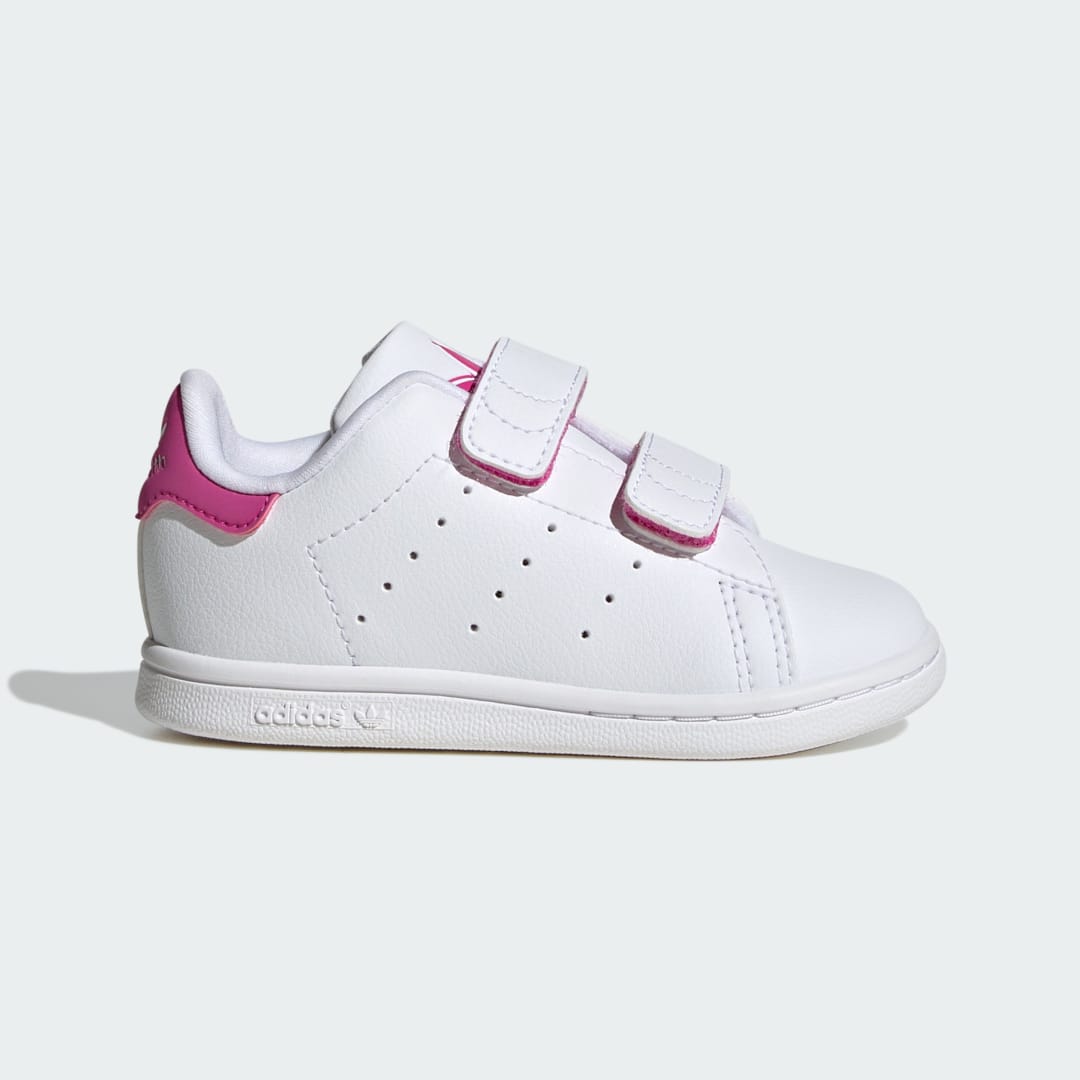 adidas Stan Smith Comfort Closure Shoes Kids Lifestyle 7K Kids White / Semi Lucid Fuchsia