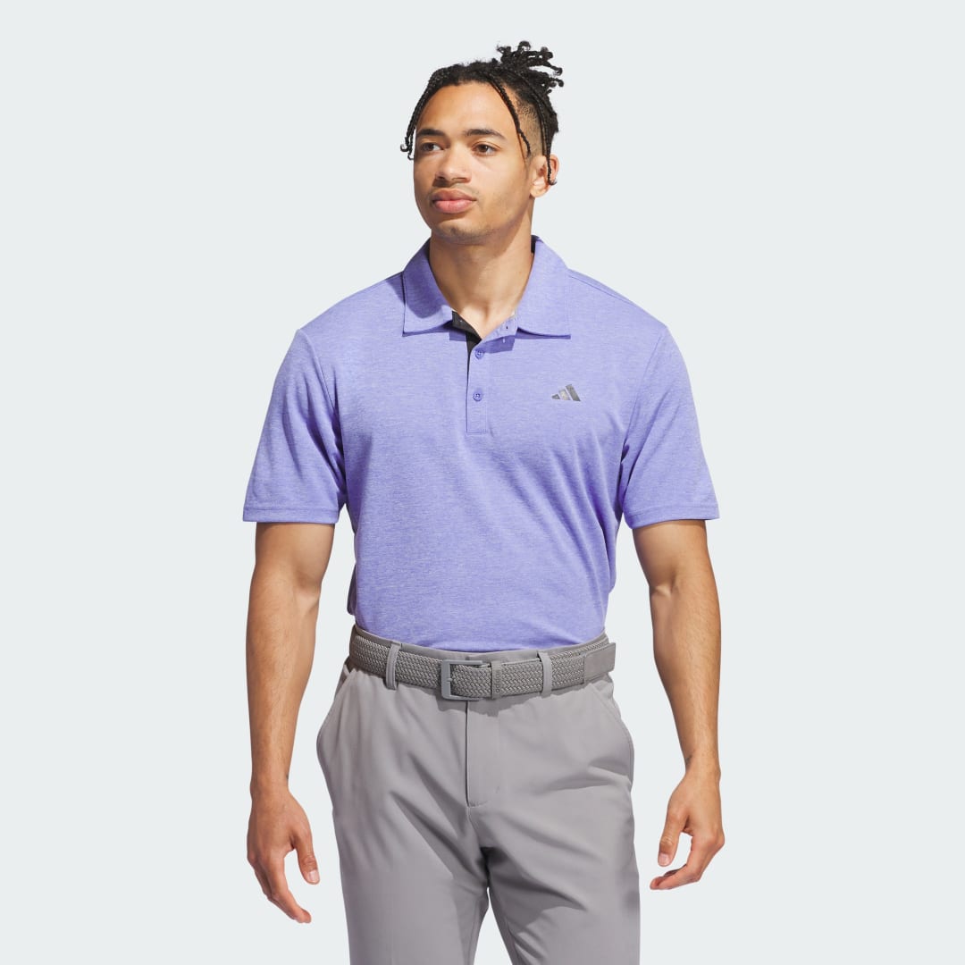 adidas Drive Heather Polo Shirt Golf A/2XS Men Cobalt Blue Mel