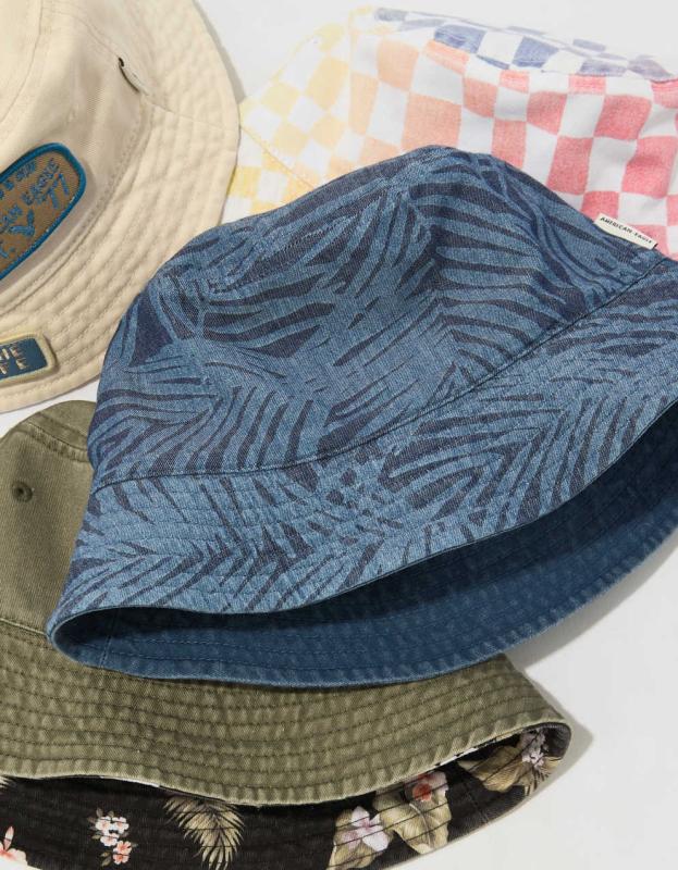AE Reversible Bucket Hat - Steel Blue, Large/X-Large 
