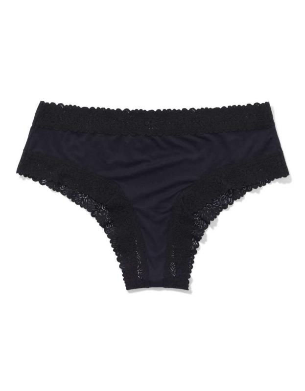 Sunnie Blossom Lace Cheeky Underwear - True Black, S 
