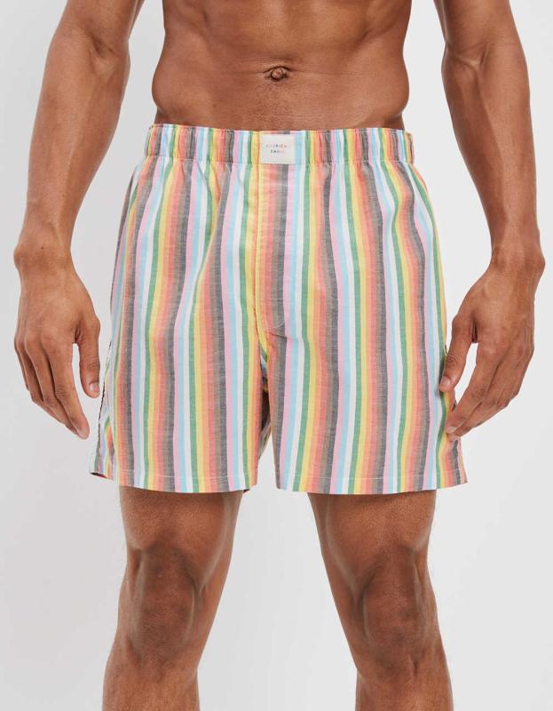 AEO Pride Stretch Boxer Short - White, S 