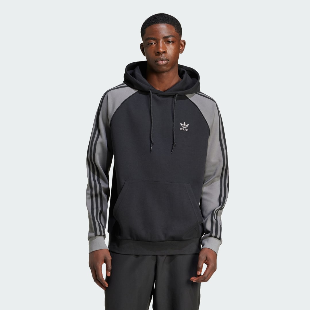 adidas colorblocked SST Hoodie Lifestyle A/2XL Men Black / Grey