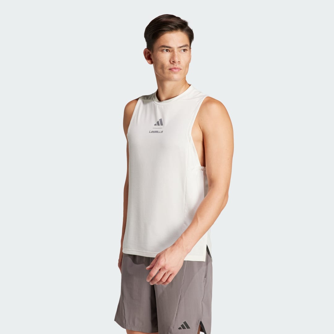 adidas Les Mills Graphic Tank Top Training A/2XS Men White