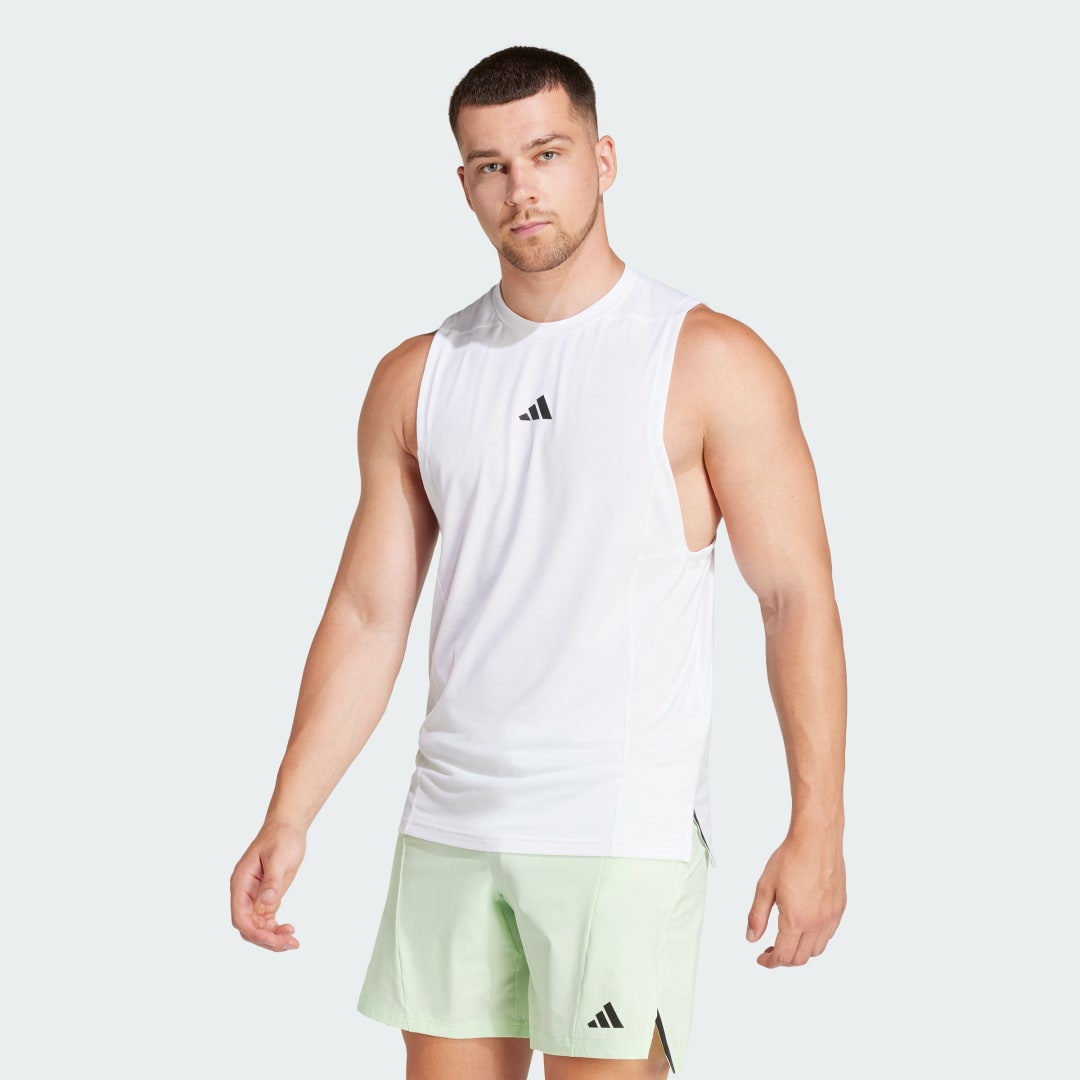 adidas Designed for Training Workout Tank Top Training A/XL Men White