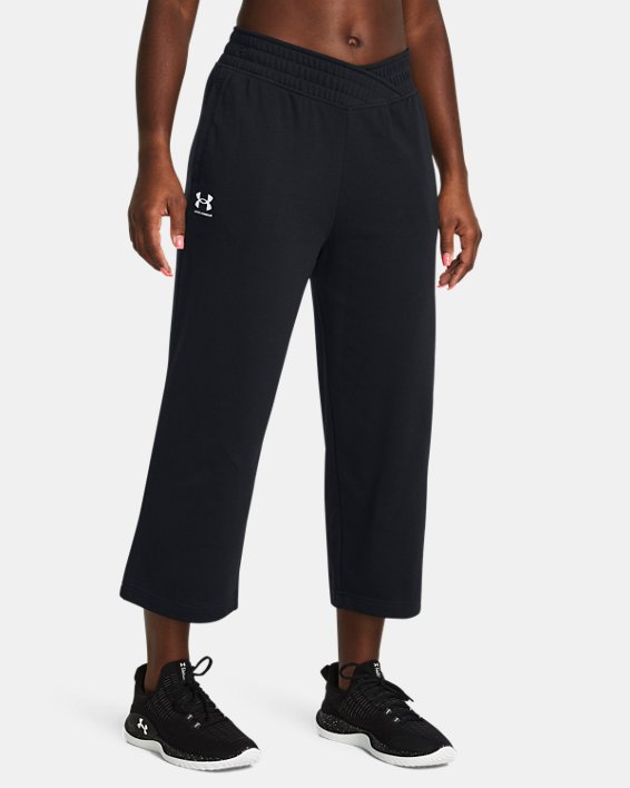 Women's UA Rival Terry Wide Leg Crop Pants