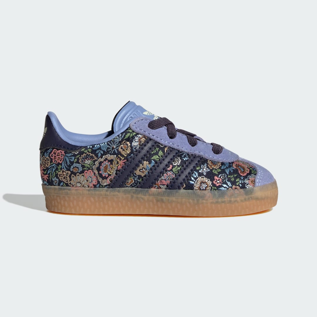 adidas Gazelle x Liberty London Comfort Closure Elastic Lace Shoes Kids Lifestyle 3K Kids Supplier Colour / Supplier Colour / Gum