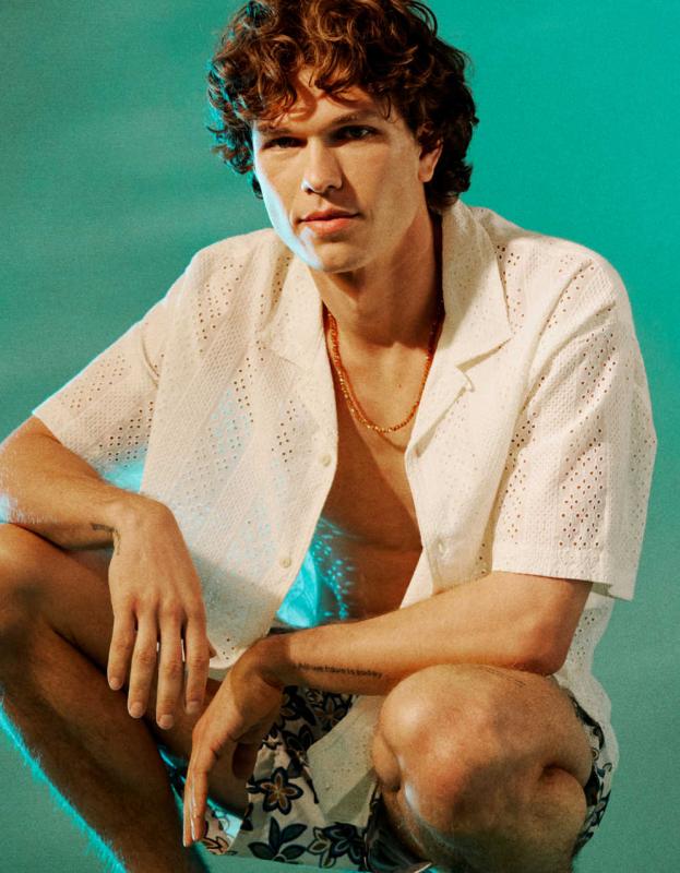 AE Button-Up Poolside Shirt - Nearly Nothing, XL 