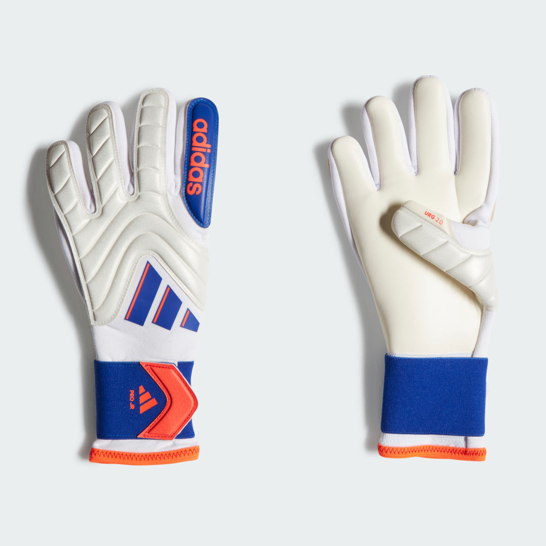 adidas Copa Pro Goalkeeper Gloves Kids Football 3 Kids White / Lucid Blue / Solar Red