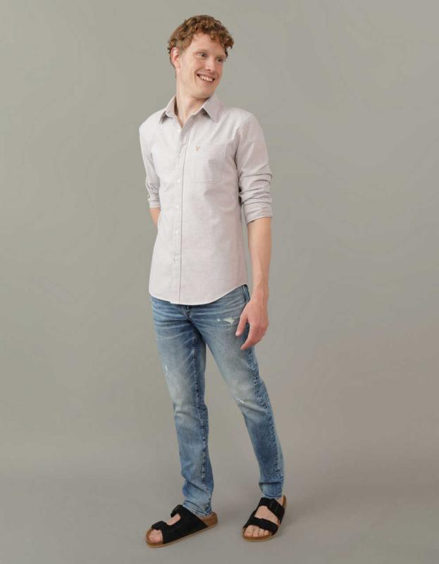 AE AirFlex+ Distressed Slim Jean - Fresh Bright, 36W x 30L 