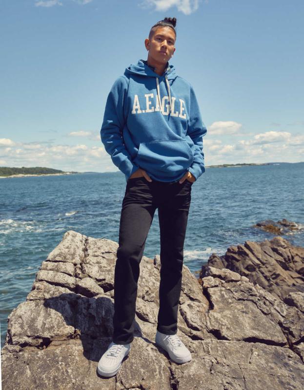 AE AirFlex+ Slim Straight Jean - Black, 32 X 30 