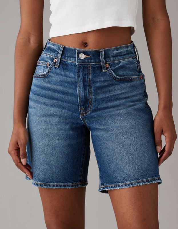 AE Strigid 8" Perfect Denim Bermuda Short - Classic Medium, 6 