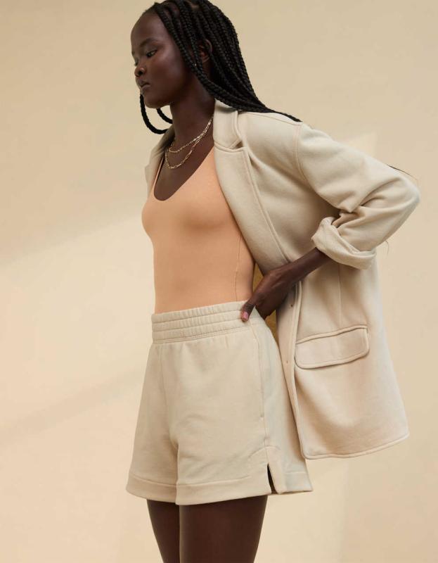 Aerie Sun's Out High Waisted Short - Cake Batter, XXS 