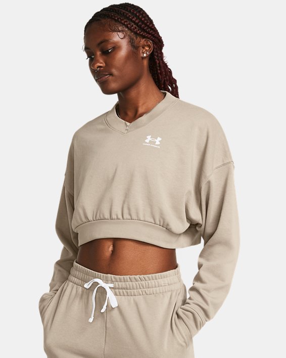 Women's UA Rival Terry Oversized Crop Crew
