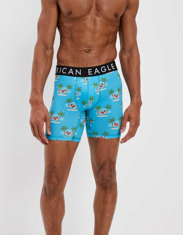 AEO Parrot 6" Flex Boxer Brief - Tidal Blue, S 