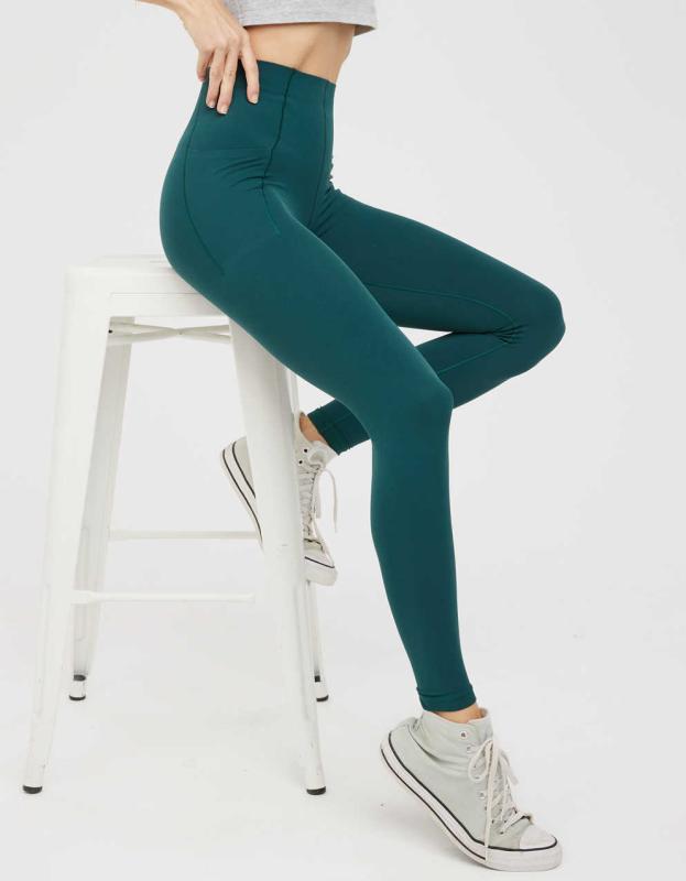 OFFLINE By Aerie Real Me Xtra Hold Up! Pocket Legging - Deep Forest Green, M 