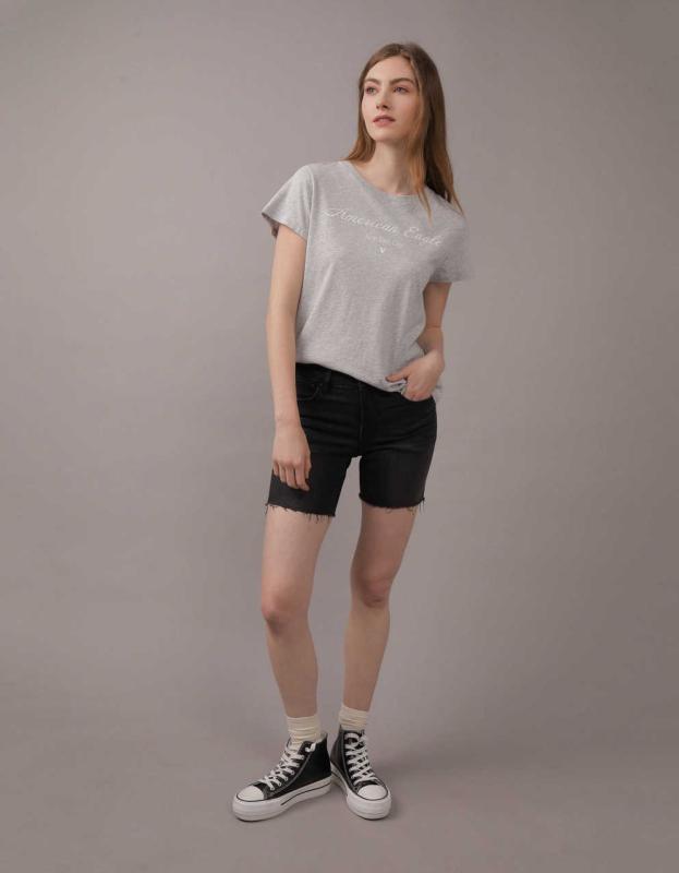 AE Crew Neck Tee - Grey, XXS 