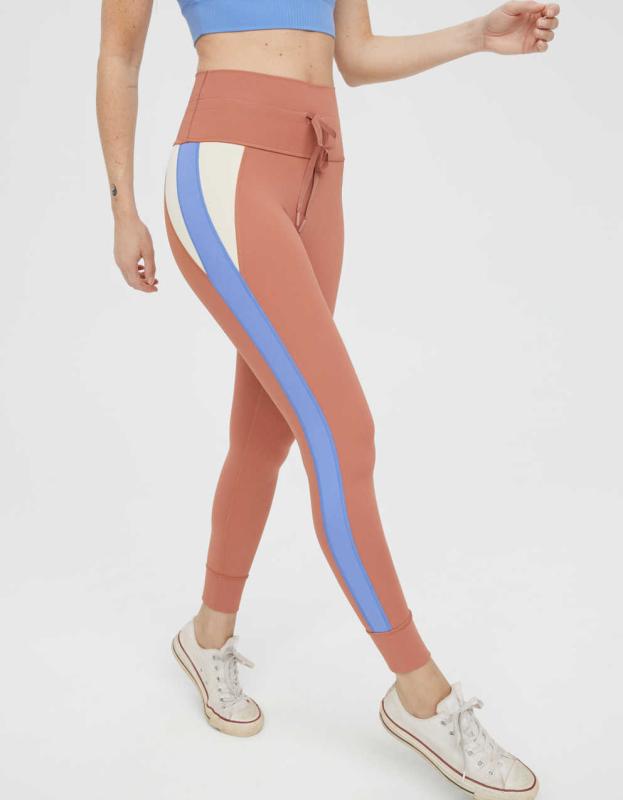 OFFLINE By Aerie Goals Colorblock Legging - Twilight, XXS 