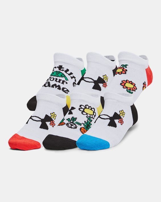 Kids' UA Essential 6-Pack No- Show Socks