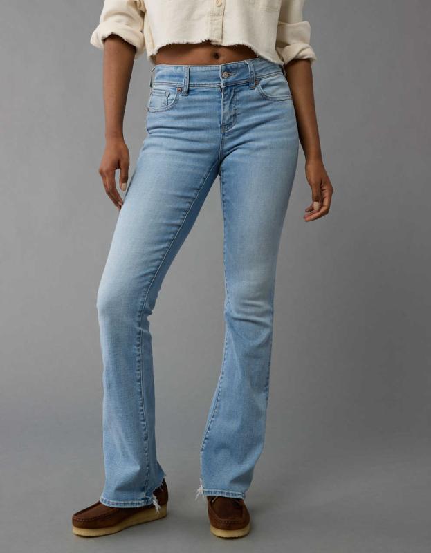 AE Next Level Low-Rise Kick Bootcut Jean - Light Aglow, 0 
