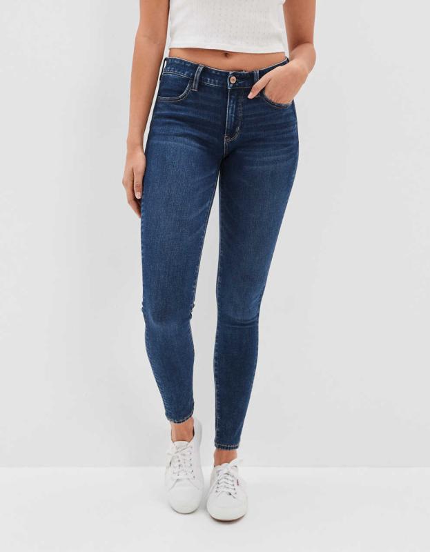 AE Dream Low-Rise Jegging - Deep Indigo, 00 