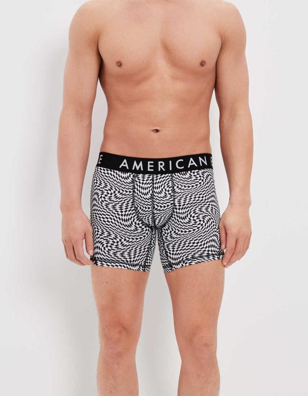 AEO Warped 6" Flex Boxer Brief - White, XS 
