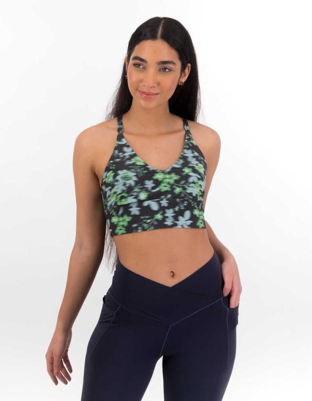 OFFLINE Real Me Strappy Back Sports Bra - Grey Shadow, M 