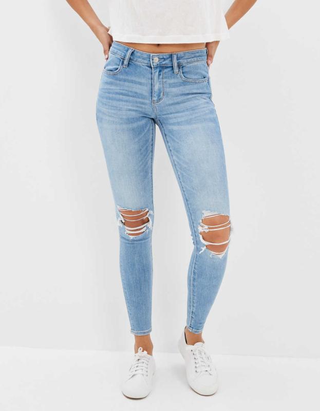 AE Ne(x)t Level Ripped Low-Rise Jegging - Campus Brights, 00 