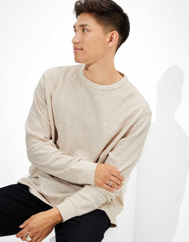 OFFLINE By Aerie Thumbs Up Bow Crop Top - Oatmeal Heather, XXL 