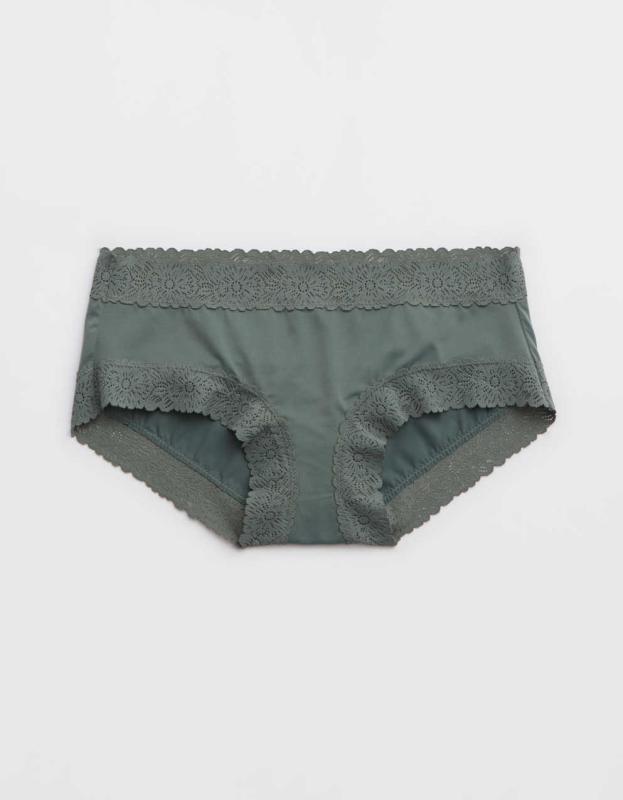 Sunnie Blossom Lace Boybrief Underwear - Royal Palm, XS 