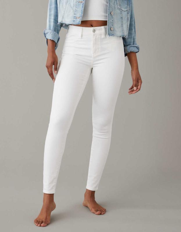 AE Ne(x)t Level High Waisted Jegging - Bright White, 14 
