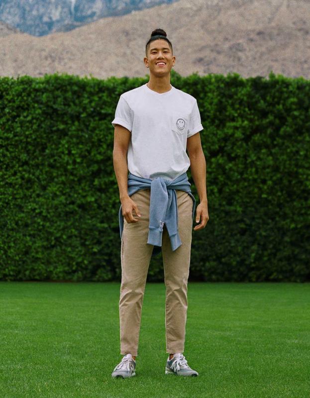 AE Flex Slim Lived-In Khaki Pant - Toasted Almond, 28W x 30L 