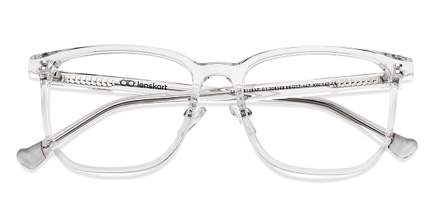 Transparent Square Full Rim Men Eyeglasses by Lenskart-205258