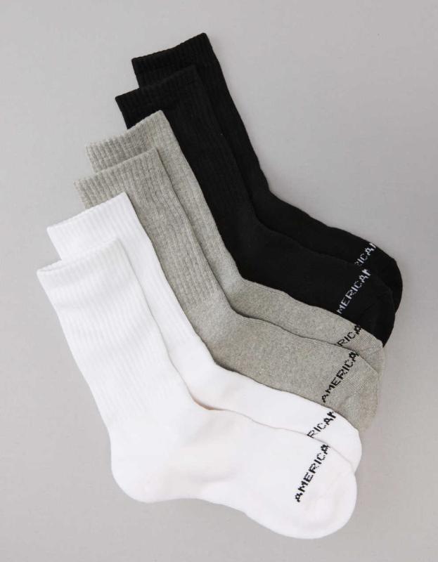 AE Crew Socks 3-Pack - Multi, One Size 