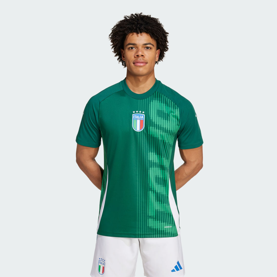 adidas Italy Pre-Match Jersey Football XS Men Team Dark Green