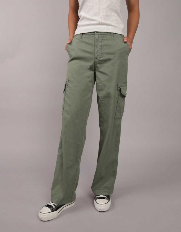 AE Stretch High-Waisted Stovepipe Pant - Olive, 6 