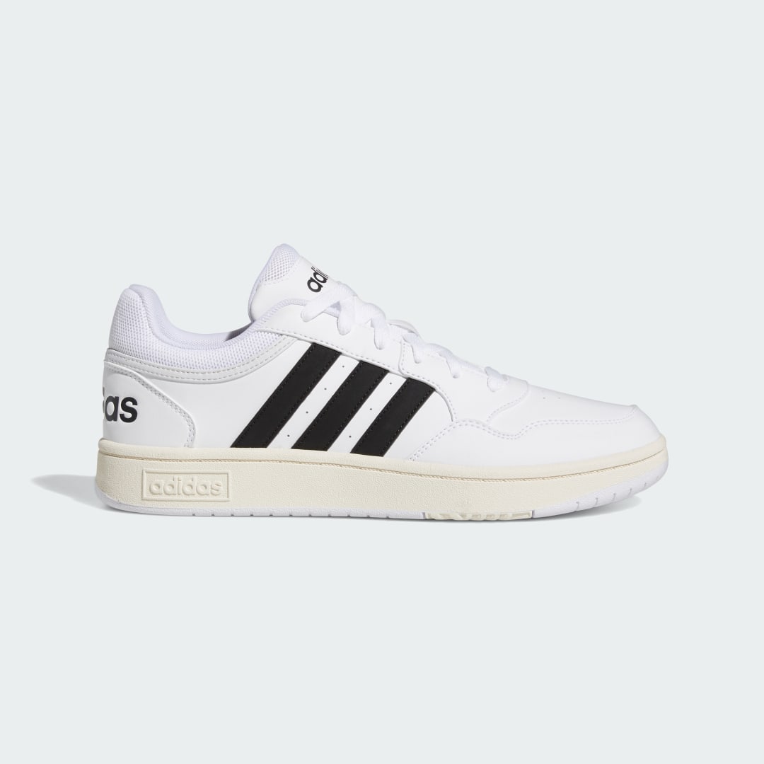adidas Hoops 3.0 Low Classic Vintage Shoes Basketball,Lifestyle 13.5 UK Men White / Black / White