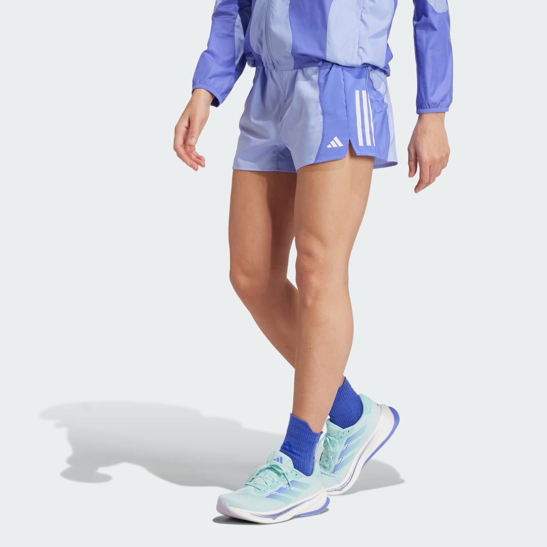 adidas Own the Run Base AEROREADY Shorts Running XL 3" Women Semi Cobalt Blue / Blue Spark