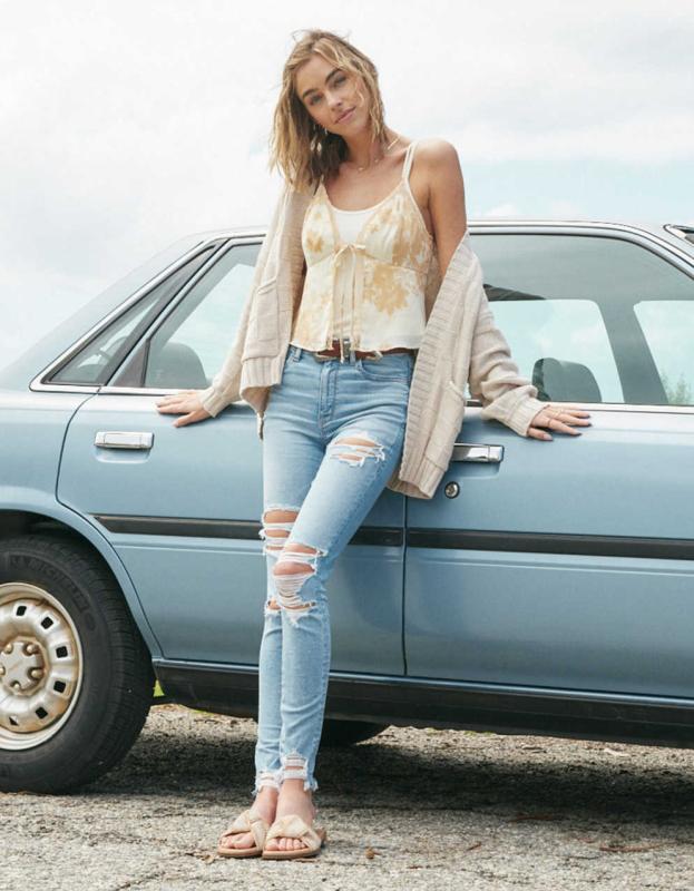 AE Next Level Ripped Super High-Waisted Jegging - Daylight Destroy, 12 