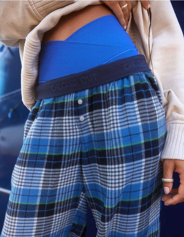 OFFLINE By Aerie Real Me Waffle High Waisted Crossover Legging - Cobalt Blue, XS 