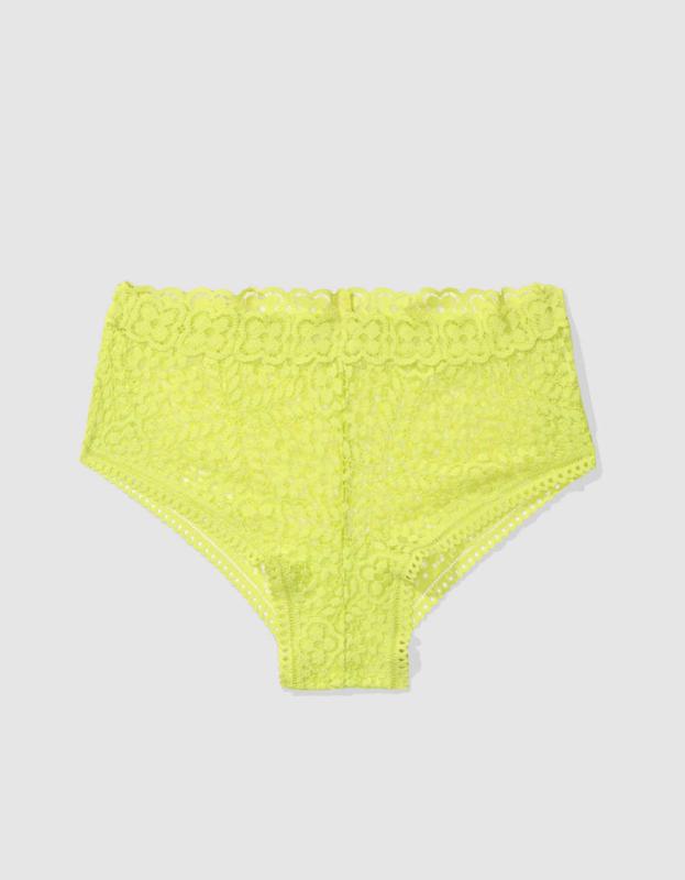 Superchill Cozy Lace Cheeky Underwear - Green Sheen, M 