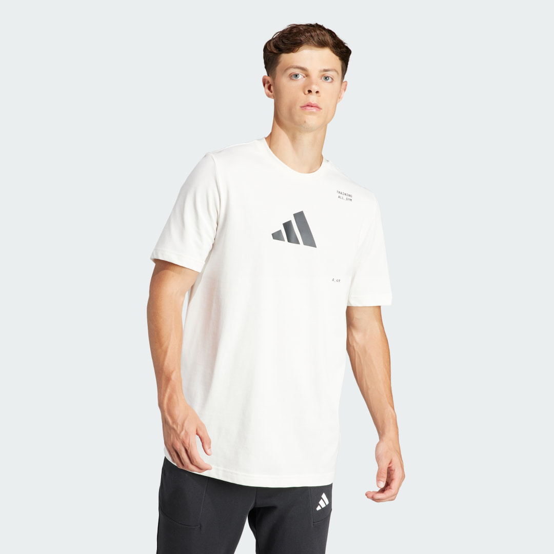 adidas All-Gym Category Graphic Tee Training A/2XS Men White