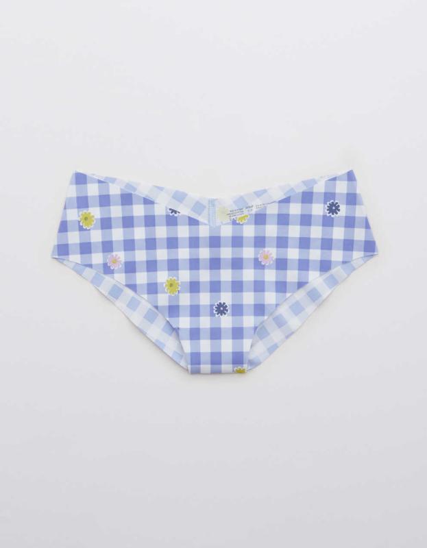 Aerie No Show Cheeky Underwear - Baja Blue, S 