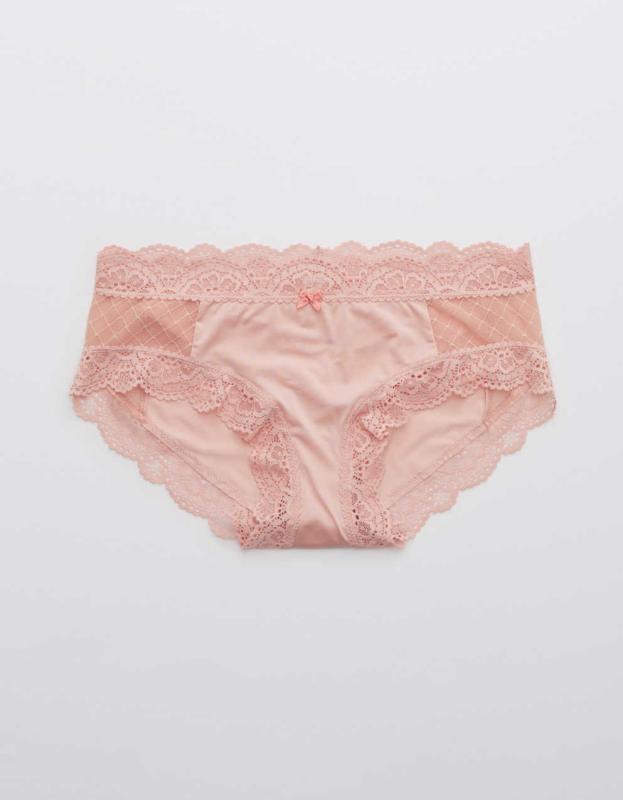 Aerie Slumber Party Lace Shine Boybrief Underwear - Slumber Party, S 